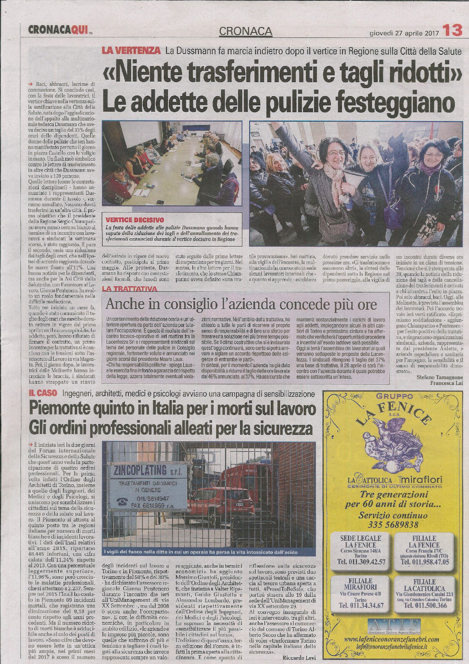 170427 torinocronaca forum Ordine Degli Architetti Di Torino